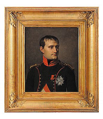 Portrait en buste de Napoléon 1er en uniforme des chasseurs à cheval de la Garde impériale Fin 1803 début 1804