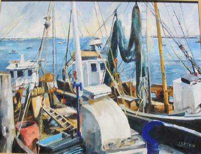 Sample artwork by Carl Lefton (1935 - 2007?), known for marine painting - View similar artists and auction records
