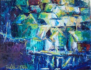 Town and Dock by Robert Weinstein - Auction record, sale price, and art valuation. Compare with similar artists and explore comparable artworks.