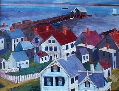 Sample artwork by Ellen Leggett (20th century), known for townscape, landscape - View similar artists and auction records