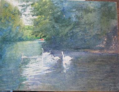 Swans on Lake by Harold Brown - Auction record, sale price, and art valuation. Compare with similar artists and explore comparable artworks.