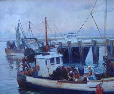 Sample artwork by Ernest G Principato (Born 1945), known for landscape, marine, figure and portrait painting - View similar artists and auction records