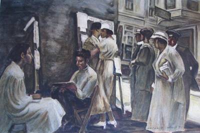 Portrait Artist Painting in Provincetown