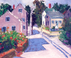 Sample artwork by Michael Moss (Born 1951), known for townscape and landscape painting - View similar artists and auction records