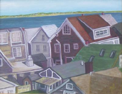 Sample artwork by Gerry Brennan (1941 - 1995), known for townscape, buildings - View similar artists and auction records