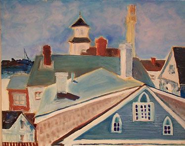 Rooftops III by Ellen Leggett - Auction record, sale price, and art valuation. Compare with similar artists and explore comparable artworks.