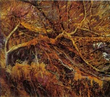 Sample artwork by Pat Trivigno (1922 - 2013), known for modernist paintings of marine genre, botanics, abstraction and teaching - View similar artists and auction records