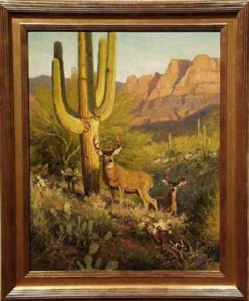 Sample artwork by Ralph Oberg (Born 1950), known for landscape, wildlife and cowboy genre painting - View similar artists and auction records