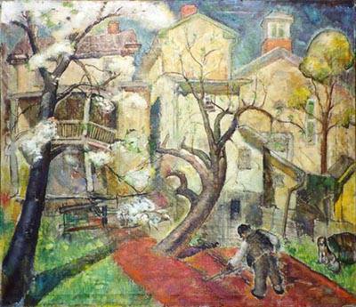 Sample artwork by Charles William Ward (1900 - 1962), known for modernist figure, genre andlandscape painting, murals - View similar artists and auction records
