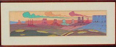 Sample artwork by Andy Van (Andrew) Tsinajinnie (1916 - 2000), known for figure, indian ceremony-dance, mural - View similar artists and auction records