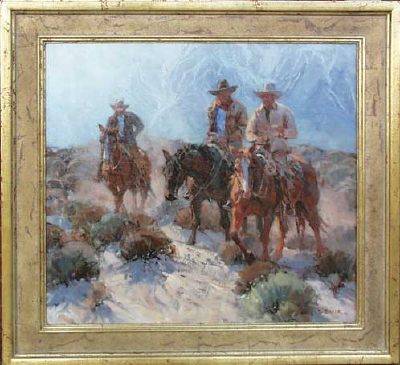 Sample artwork by Suzanne Baker (Born 1939), known for western landscape and genre painting - View similar artists and auction records