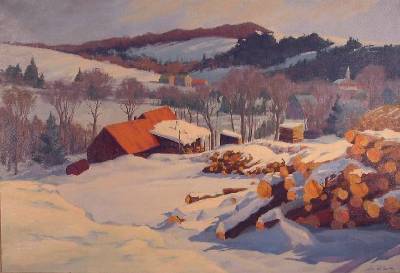 Sample artwork by Lee Court (1903 - 1992), known for shore scenes and snow landscape painting - View similar artists and auction records