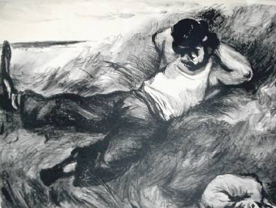 Sample artwork by George Ratkai (1907 - 1999), known for mod imagery, sculpture, illustrations - View similar artists and auction records
