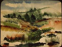 Sample artwork by Henry Wilmer Bannarn (1910 - 1965), known for modernist-leaning landscape, figure, sculptor - View similar artists and auction records