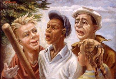 Sample artwork by Augusta Denk Oelschig (1918 - 2000), known for genre, portrait and figure easel painting, murals - View similar artists and auction records