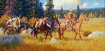 Sample artwork by R E Pierce (1948 - 2024), known for illustrator-western, railroad - View similar artists and auction records