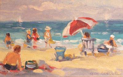Sample artwork by Keith Oehmig (20/21st century), known for coastal view, town- and  landscape painting - View similar artists and auction records