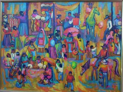 Sample artwork by Poko Petek (1924 - 1972), known for indian ceremonial genre, figure - View similar artists and auction records
