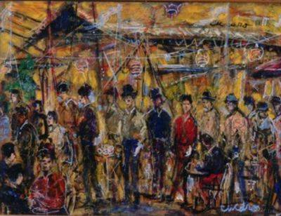 Sample artwork by Pascal Cucaro (1915 - 2004), known for clowns, marine, animal and portrait painting - View similar artists and auction records