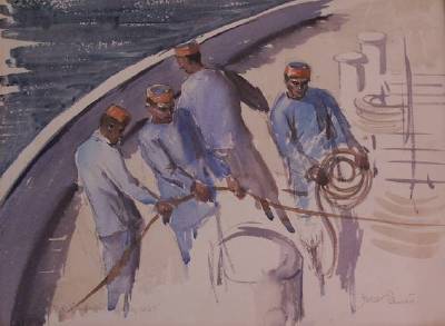 Sample artwork by Juliet Pannett (1911 - 2005), known for portrait-notables, landscape, genre - View similar artists and auction records