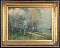 Sample artwork by Leonard James Gibbs (1929 - 2010), known for landscape, child figure and marine painting - View similar artists and auction records