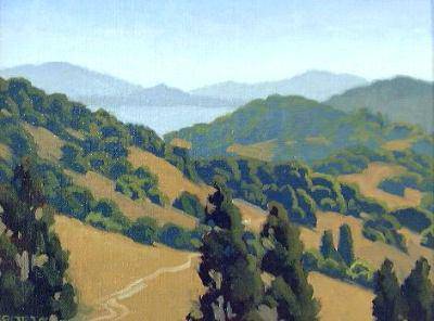 Sample artwork by J Thomas Soltesz (Born 1955), known for plein-air landscape painting, murals, graphic design - View similar artists and auction records