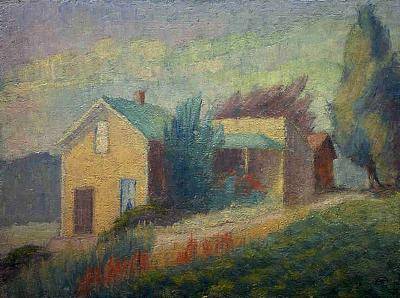 Sample artwork by Charles E Reynolds (1909 - 2001), known for plein-air land-cityscape and still life painting - View similar artists and auction records