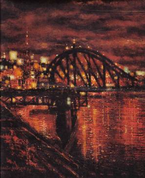 Sample artwork by Martin Jackson (1919 - 1986), known for painter-nightscape, urban landscape, allegory - View similar artists and auction records