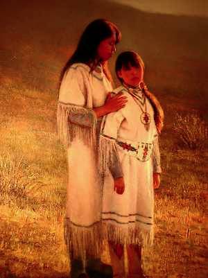 Sample artwork by Sandra Faulstich Harris (Born 1954), known for figure, western, indian - View similar artists and auction records