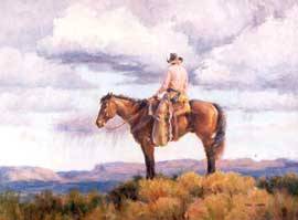 Sample artwork by Shawn Cameron (Born 1950), known for western ranch life painting-cowboys - View similar artists and auction records