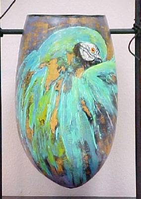 Sample artwork by Kate Aspen (20/21st century), known for bird, sculpture, gourd art, jewelry design - View similar artists and auction records