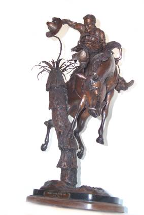 Sample artwork by Curtis Fort (Born 1949), known for sculptor-western - View similar artists and auction records