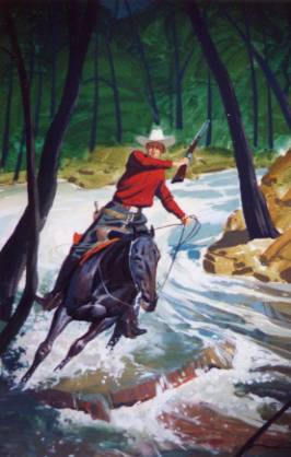 Sample artwork by A Leslie Ross (1910 - 1989), known for western illustration, horses, sport - View similar artists and auction records