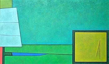 Sample artwork by Gunther Gerzso (1915 - 2000), known for abstract painting, theatre set design - View similar artists and auction records