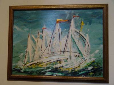 Sample artwork by Arthur Kraft (1922 - 1977), known for expressionist paintings, drawings, sculpture - View similar artists and auction records
