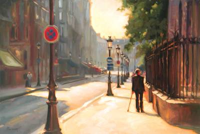 Sample artwork by Shannon E Smith (Born 1973), known for coastal landscape, city scene, interior - View similar artists and auction records