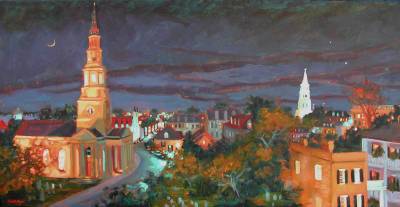 Sample artwork by Jennifer Smith Rogers (Born 1973), known for lowcountry landscape, city views - View similar artists and auction records