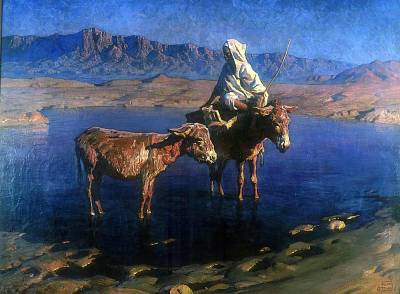 Sample artwork by Adam Styka (1890 - 1959), known for western and arab genre, illustrator - View similar artists and auction records