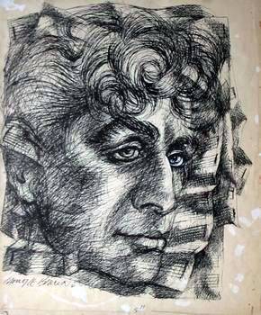 Sample artwork by Carlyle Brown (1919 - 1963), known for mod still life, figure-portrait - View similar artists and auction records