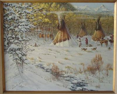 Sample artwork by Ted Long (1932 - 2007), known for western genre and figure, sculpture and drawings - View similar artists and auction records
