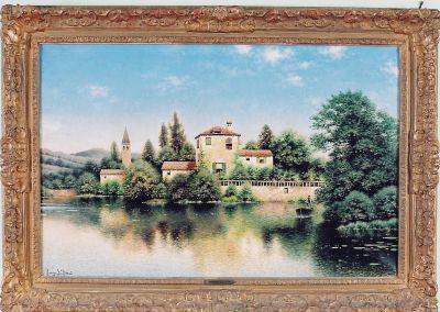 Sample artwork by George Drew (1875 - 1968), known for landscape, genre, coastal view, mural - View similar artists and auction records
