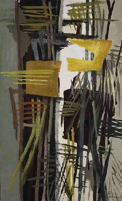 Sample artwork by Lucile E Lundquist Blanch (1895 - 1981), known for abstract and realist landscape and indian figure easel and mural painting - View similar artists and auction records