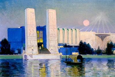 Sample artwork by Rudolph Ingerle (1879 - 1950), known for regionalist landscape and figure, mural - View similar artists and auction records