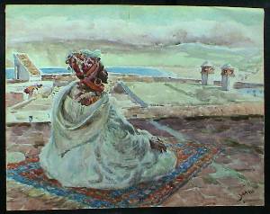 Sample artwork by Charles Sarka (1879 - 1960), known for exotic genre, city views, illustrator - View similar artists and auction records