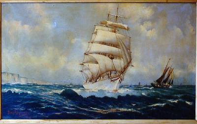 Sample artwork by John Mohrmann (1857 - 1916), known for ship portrait, landscape, seascape - View similar artists and auction records