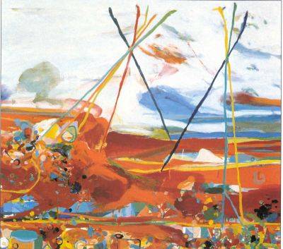 Sample artwork by Robert Sterling Neuman (1926 - 2015), known for abstract imagery painting, lithography, collage - View similar artists and auction records