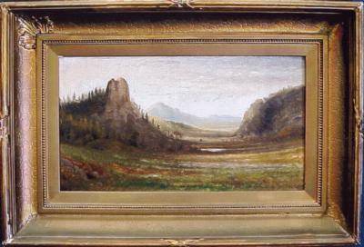 Sample artwork by Henry Arthur Elkins (1847 - 1884), known for mountain landscape, national park scene painting - View similar artists and auction records