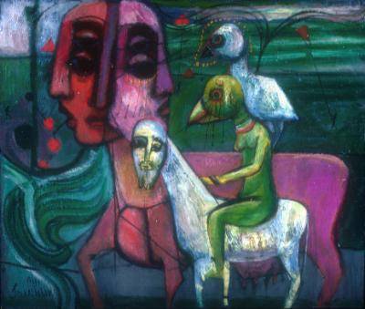 Sample artwork by Nahum Tschacbasov (1899 - 1984), known for mod figure, landscape, ceramics - View similar artists and auction records