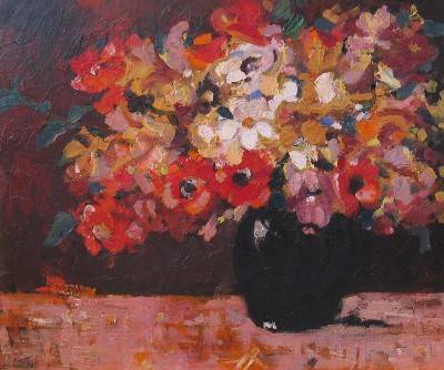 Sample artwork by Marilyn Bendell (1921 - 2003), known for impressionist figure, still life and abstract composition painting, teaching - View similar artists and auction records