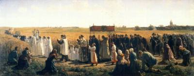 Sample artwork by Jules Adolphe Aimé Louis Breton (1827 - 1906), known for peasant genre and figure painting - View similar artists and auction records